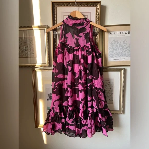 Maeve Pink and Brown Mini Dress - Picture 9 of 9